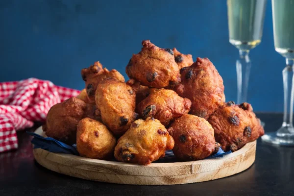 Zak oliebollen met krenten